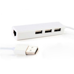 USB Port Hub with RJ45 LAN Adapter Laptop Ethernet Dock Network Extender